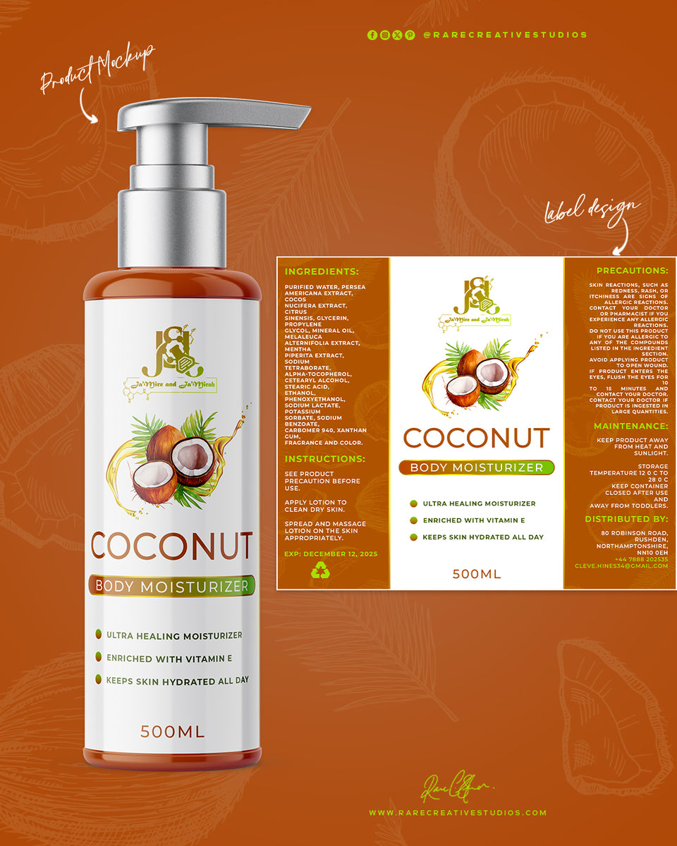 Label and Product Mockup Design