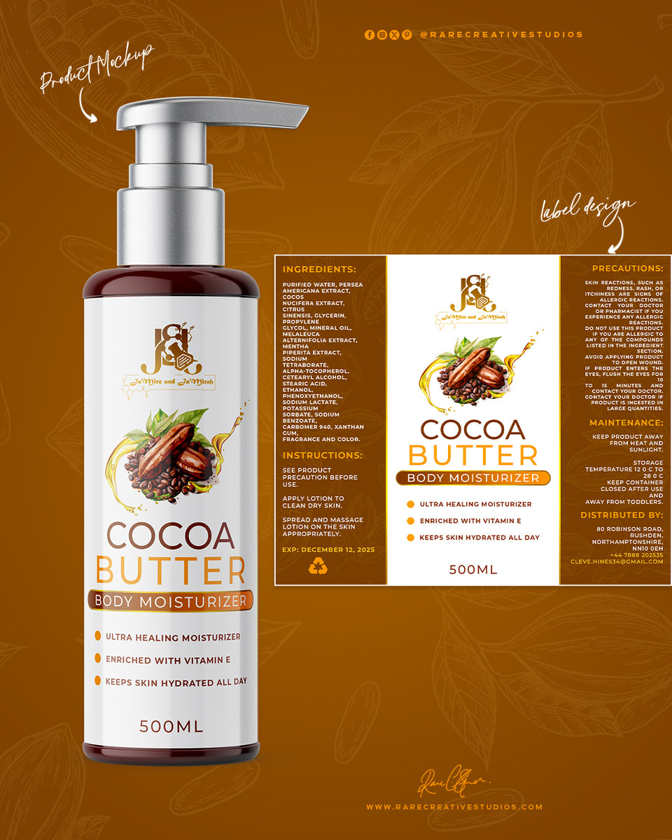 Label and Product Mockup Design