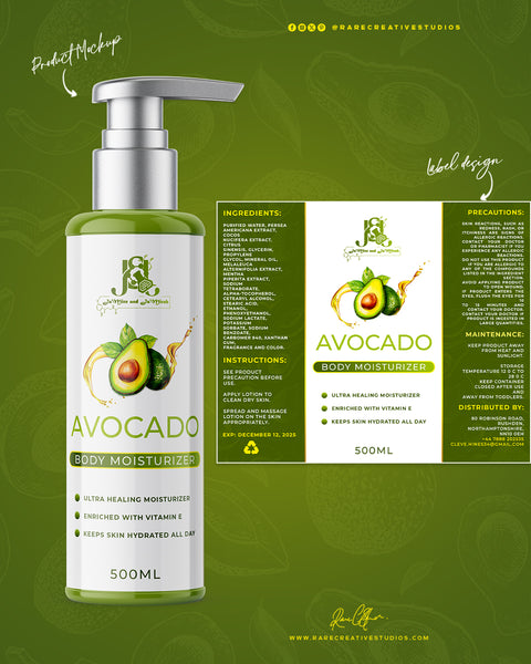 Label and Product Mockup Design
