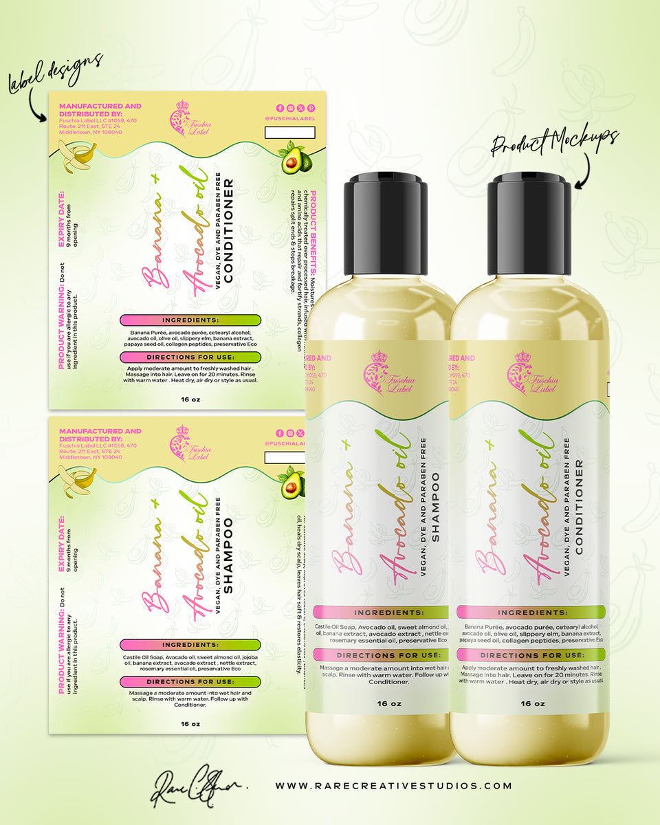 Label and Product Mockup Design