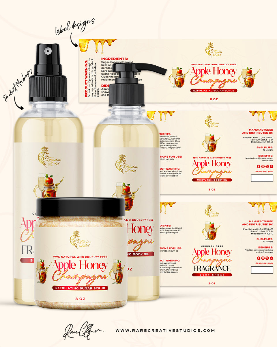 Label and Product Mockup Design