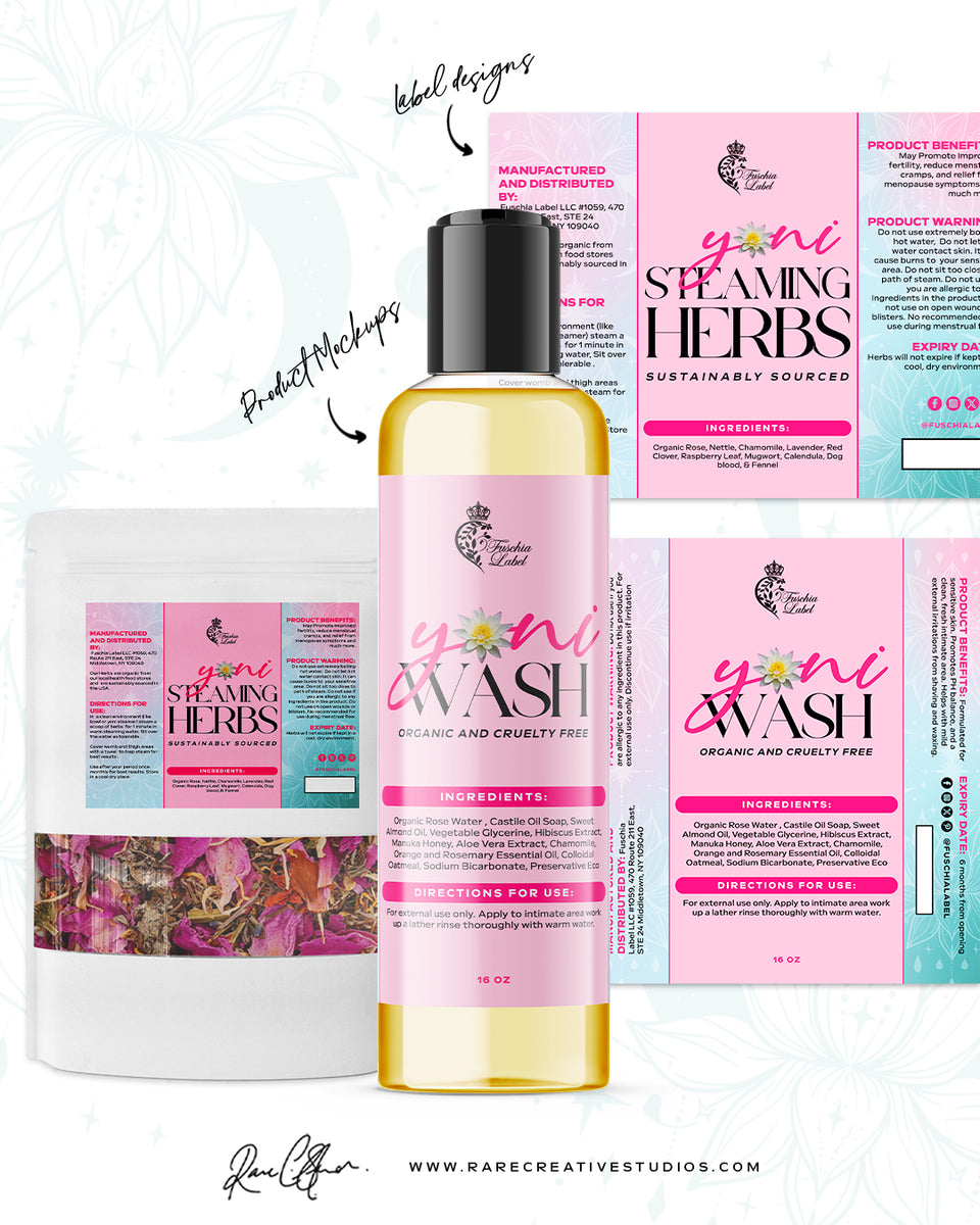 Label and Product Mockup Design
