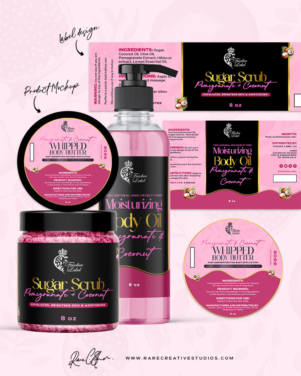 Label and Product Mockup Design