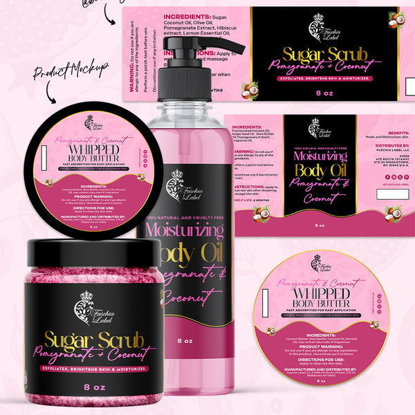 Label and Product Mockup Design