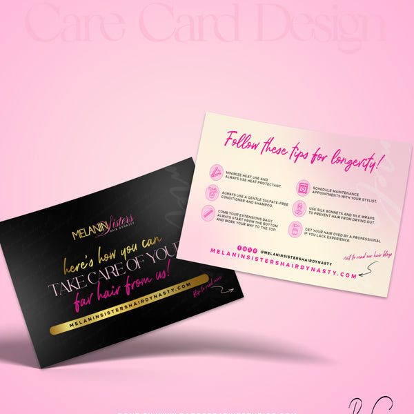 Care Tips Card Design