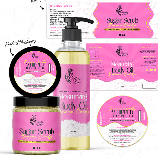 Label and Product Mockup Design