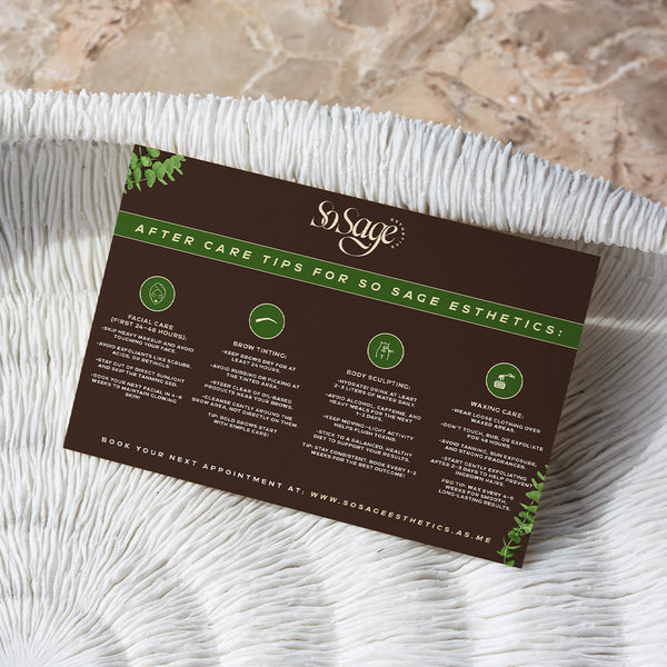 Care Tips Card Design