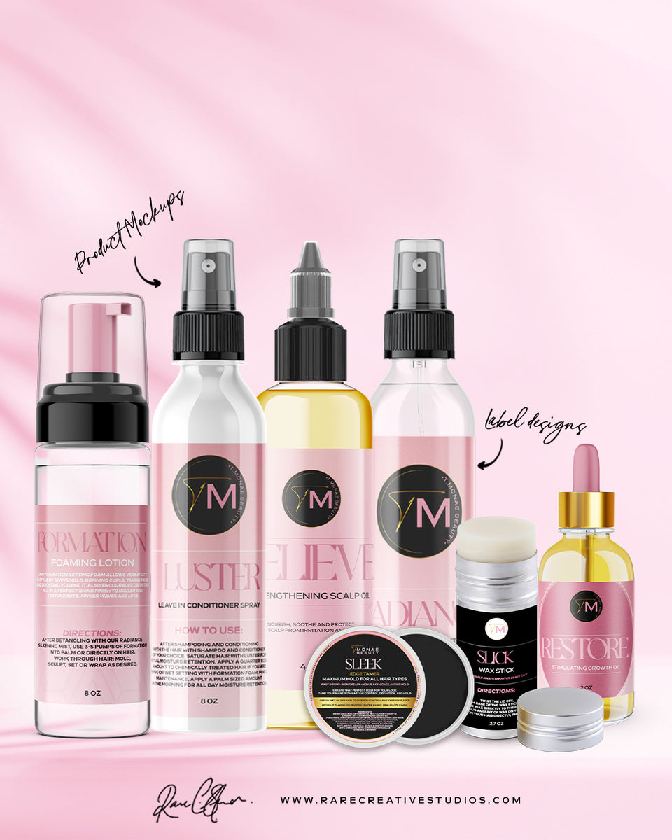 Label and Product Mockup Design