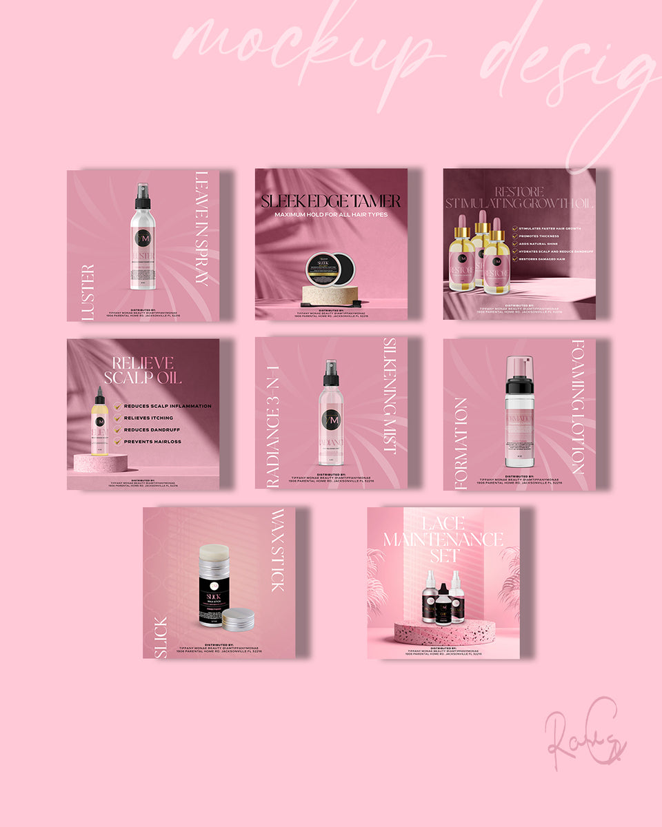 Label and Product Mockup Design