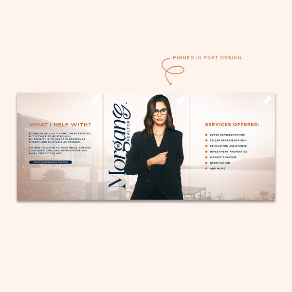 Custom designed pinned post for Instagram