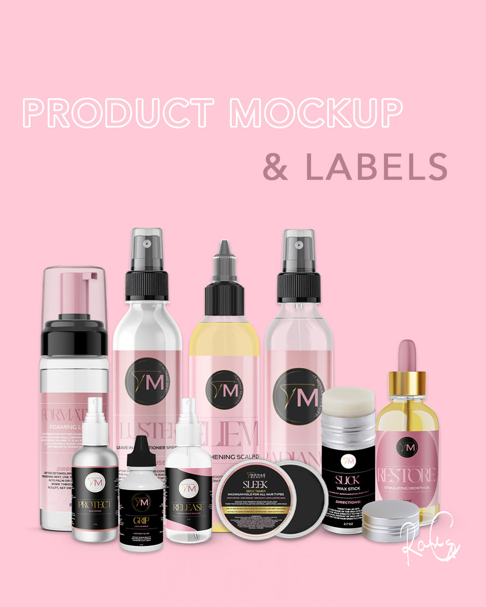 Label and Product Mockup Design